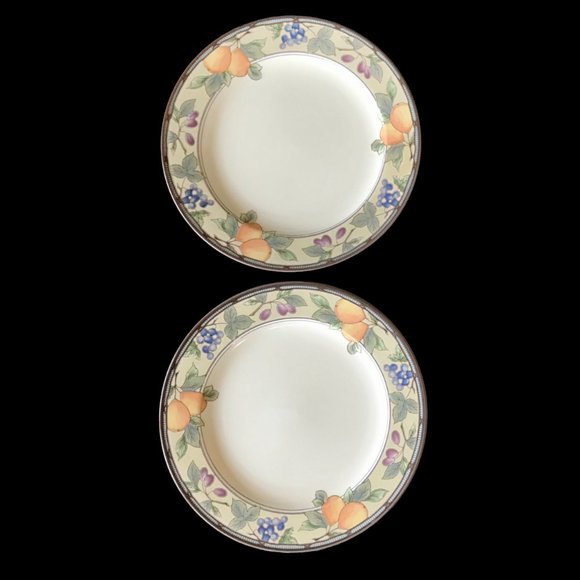MIKASA Intaglio Garden Harvest Dinner Plate Set of 2 - Picture 1 of 7